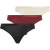 Calvin Klein Donna Slip Bikini Modellanti Confezione da 3 Intimo, Multicolore (Black/Cocoon/Syrah), XL