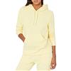 Amazon Essentials Felpa con Cappuccio in Pile vestibilità Regular (Taglie Forti Disponibili) Donna, Giallo Chiaro, L