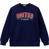 United Colors of Benetton Maglia G/C M/L 3J68C10N2 Felpa Senza Cappuccio, Blu, 160 cm Bambino