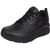 Skechers D'lux Walker - Timeless Path, Sneaker Donna, Nero Black Leather Trim, 37.5 EU