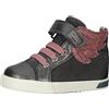 Geox B Kilwi Girl A, Scarpe da Ginnastica Bimba 0-24, Dk Grey Lt Rose, 21 EU