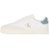 Calvin Klein Uomo Sneakers con Suola Preformata Classic Mix Profilo Basso, Multicolore (Bright White/Creamy White/Lead), 41