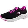 Skechers Arch Fit - Big Appeal, Scarpe da ginnastica Donna, Black Pink, 38.5 EU