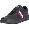 Tommy Hilfiger Uomo Sneakers Court Low Top, Nero (Black), 40