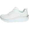Skechers D'lux Walker Infinite Motion, Scarpe Da Ginnastica Donna, Bianca White Silver, 38 EU