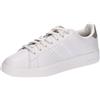 adidas Advantage Premium Leather Shoes, Scarpe Donna, Chalk White/Chalk White/Champagne Met, 38 EU