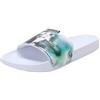 PUMA MAPF1 Graphic Leadcat FTR, Sandali a Ciabatta Unisex-Adulto, Bianco White-Spectra Green, 43 EU