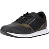 Tommy Hilfiger Uomo Sneakers da Runner Seasonal Mix Profilo Basso, Nero (Black), 40