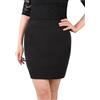 Kefiyis Gonna Donna Gonna Nera Corta Elegante Gonne Tubino con Spacco Pencil Skirt Elasticizzata Casual Ufficio Gonne Aderente Corto S