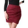 Monbessi Minigonna Donna vestibilità Slim Elasticizzata Gonna Tubino Primavera, Autunno, Inverno(L, Bordeaux)