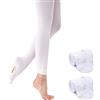 Monbessi Calze Danza Classica Bambina Convertibili Collant da Ballo per Bambina Ragazze Donna in 2 Colori Rosa Bianco (S, Rosa-2 Paia)