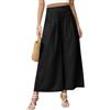 Niwicee Pantaloni Donna Estivi Leggeri Pantaloni Lino di Cotone Donna con Coulisse Comodo Pantaloni della Tuta per Yoga Fitness Corsa Trekking Casa-Nero-XL