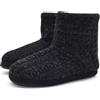 KuaiLu Pantofole Stivaletto Uomo Invernali Chiuse Babbucce Memory Foam Alte Pantofole Stivali Inter Casa Comode Calde Pelose Ciabatte Stivaletti Peluche Lana Cotta Slippers Antiscivolo Nero 41