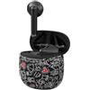 Celly x Keith Haring TWS Auricolari Neri, Cuffie Auricolari Wireless con Controllo Touch, Microfono Incorporato, Box di Ricarica Magnetica e Autonomia Fino a 4 Ore
