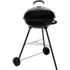 Avilia Barbecue a Carbonella Carmensa 43 cm - Il BBQ a Carbone Perfetto per le Tue Giornate Estive! Montaggio Veloce, Cottura Grill e Forno, Nero