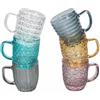 Villa d'Este Home Tivoli Set 6 tazzine caffè 90 ml in vetro colorato, Geometrie