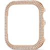 Swarovski Sparkling Cover Compatibile con Apple Watch, con CristalliSwarovski e Montatura in Lega di Zinco, Tono Oro Rosa