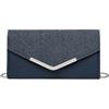 Miss Lulu Pochette e clutch de donna, pochette da donna in pizzo floreale, elegante borsa a tracolla a catena, Moda Pochette, Ragazze Partito Favore, Matrimonio Sposa Mamma Sera