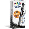 CARIOCA Oops Penne Nere Cancellabili Retrattili | Set 12 Pezzi per Scuola e Ufficio Con Gomma Incorporata e Impugnatura Ergonomica