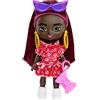 Barbie - Barbie Extra Mini Minis, bambola bionda con basco e giacca in stile college, borsetta a forma di orsacchiotto gommoso, abiti e accessori, giocattolo per bambini 3+ Anni, HLN48