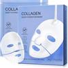 QLIGES Maschera viso al collagene bio, maschera coreana al collagene, maschera viso per la cura della pelle durante la notte per lenire, riparare, idratare in profondità (Blue-6pcs)