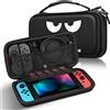 FINTIE Custodia per Nintendo Switch Modello OLED 7.0" / Switch 6.2" - [Antiurto] Portatile di Borsa Protettiva con 10 Titolari per Schede di Gioco & Tasca Interna, Don't Touch