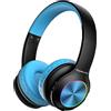 PowerLocus Cuffie per Bambini, PowerLocus Cuffie Bluetooth con Luce LED, Cuffie Senza Fili Pieghevoli con Microfono, Micro SD/TF, HD Stereo, 94DB Limitazione del Volume, Wireless e con Cavo,per Ragazzi e Ragazze