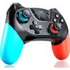Zexrow Controller per N-Switch, Wireless Bluetooth Switch PRO Controller, Switch Joystick Gamepad con Turbo Regolabile Dual Shock Gyro Axi