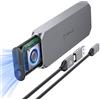 ORICO 40Gbps M.2 NVMe SSD Enclosure per Thunderbolt 4/3, NVMe Enclosure Support 2230 2242 2260 2280 (M Key), Compatibile per Thunderbolt 3/4 USB4/3.2/3.1/3.0/2.0, fino a 3100 MB/s