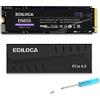 Ediloca EN855 SSD da gioco interno con dissipatore di calore 1 TB PCIe Gen4, NVMe M.2 2280, fino a 7400 MB/s, unità a stato solido, configura cache DRAM, compatibile con PS5 e PC