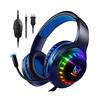 Pacrate RGB Cuffie Gaming per PS4/PS5/Xbox One/Nintendo Switch/PC, con Microfono, Luce LED, Cancellazione del Rumore, Gamer Stereo Bass Deep
