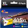 Clorisun 405XL Cartucce d'inchiostro for Epson 405 XL Multipack Compatible with WorkForce Pro WF-3820DWF WF-3825DWF WF-4820DWF WF-4825DWF WF-4830DTWF WF-7830DTWF WF-7835DTWF WF-7840DTWF