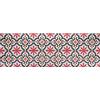 Baroni Home Tappeto Cucina Antiscivolo in Vinile, Passatoia Lavabile Resistente Maioliche Rosso e Verde, 180x60 cm