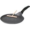 STONELINE - Crepiera con posate, 25 cm, adatta a piani cottura a induzione, in alluminio, colore: Antracite