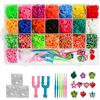 ONECK Elastico Bands Kit 4400 DIY Elastici Colorato Nastri Box per Lavorare a Maglia Giocattolo per bracciali Collana per Bambini