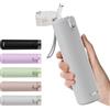 Exllena Borraccia Piccolo con Cannuccia 270ml, Bevi con Una Sola Mano, Thermos Piccolo A Tenuta Stagna - Doppia Parete Inox, Ideale per Caffè, Palestra e Viaggi (Grigio Cenere)