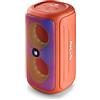 NGS ROLLER BEAST CORAL - Potente Altoparlante Portatile da 32 W Compatibile con Bluetooth 5.0 e Tecnologia TWA, Luci RGB, IPX5 Resistente all'acqua e alla Polvere, Microfono, Vivavoce, Corallo.