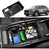 Coleya Vano Portaoggetti per Bracciolo Compatibile con Mazda CX-30 2019-2024, Scatola Portaoggetti del Bracciolo Centrale, Mazda CX30 Organizer per Braccioli con Tappetino Antiscivolo (Bianco)
