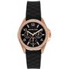 Michael Kors Orologio Pilot da donna, Movimento al quarzo multifunzione con cinturino in silicone, 36 mm, Nero