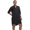 VERO MODA CURVE Vmsila LS Short Dress Mix Ga Curve Noos Vestito di Jeans, Nero, 56 Donna