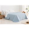 Todocama - Copriletto trapuntato sottile con motivo a stella per primavera, estate, autunno e inverno. 100% microfibra extra morbida. Copre letto multiuso. Letto 80/90-180x260 cm blu chiaro