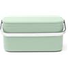 Brabantia - Sinkside Contenitore per Rifiuti Organici - Coperchio Apribile - Maniglia Grande in Acciaio Inox - per Eliminare Gli Avanzi - per il Piano di Lavoro - Jade Green - 22 x 13 x 11 cm