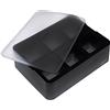 Lurch 240715 - Stampo per ghiaccio cubetti in silicone al 100% senza BPA, con coperchio per 6 cubetti di ghiaccio (5 x 5 cm), colore: Nero