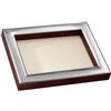 Generico Svuotatasche Atelier con Cornice Decorata, 13x18 cm, Marrone e Argento