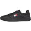PVH Europe B.V. Tommy Jeans Uomo Sneakers con Suola Preformata Essential in Pelle, Nero (Black), 42