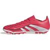 adidas Predator League Football Boots Artificial Grass, Scarpe da Calcio Unisex-Adulto, Lucid Red/Cloud White/Core Black, 39 1/3 EU
