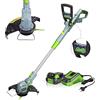 WORKPRO Tagliabordi a Batteria 18V, Tagliabordi Elettrico con 2,0Ah Batteria e Caricabatterie, 25cm Larghezza di Taglio, 9000 RPM (Lama in Plastica da 20 Pezzi Inclusa nel Manico)