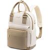 LOVEVOOK Borsa Donna, Zaino Viaggio Impermeabile Elegante con Porta USB, Mini Zainetto Ragazza Antifurto, Backpack Piccoli per Università Viaggio Lavoro Scuola Ufficio Shopping, Cachi Beige