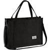 Tibroni Grande borsa a tracolla da donna, stile retrò, casual, con chiusura lampo, tracolla rimovibile, per lavoro, viaggi, shopping, scuola e uso quotidiano, Nero