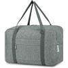 Narwey Bagaglio a Mano 40x20x25 Ryanair Borsone da Viaggio Pieghevole Borsa da Cabina Aereo Borsa Palestra Borsa Weekend (Grigio)